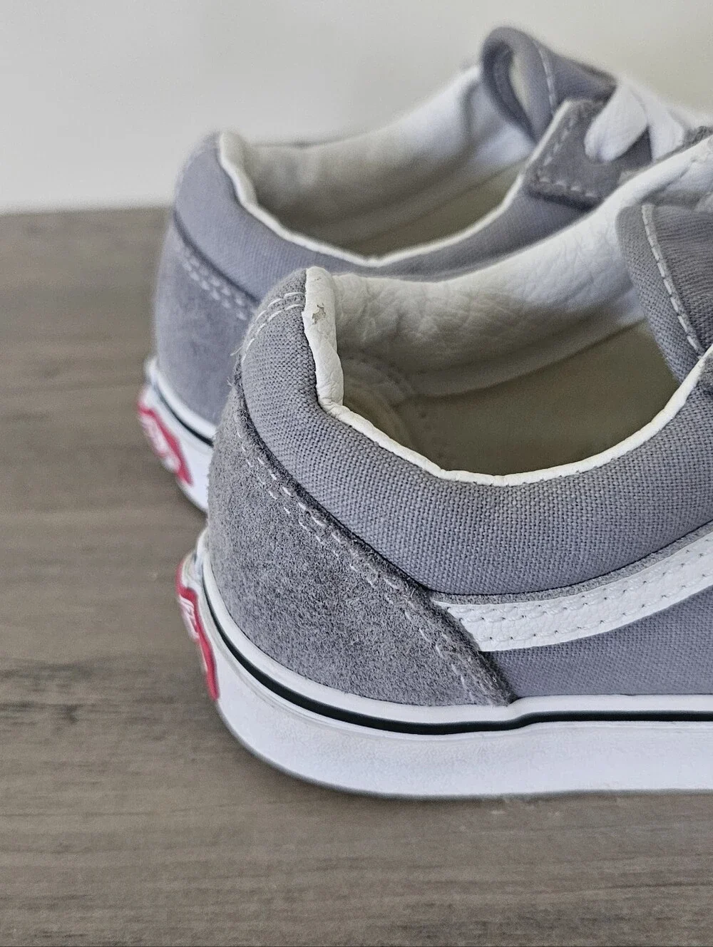 Vans Old Skool Shoe Pewter Grey Kids Size 3 Boy Girl